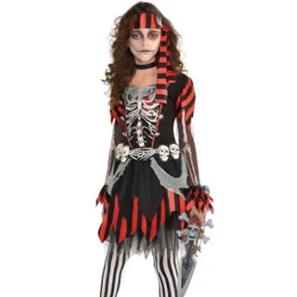 SKELE-PUNK PIRATE 🏴‍☠️ COSTUME SIZE GIRL SMALL (4-6) 🌟NWT🌟 - Picture 10 of 11